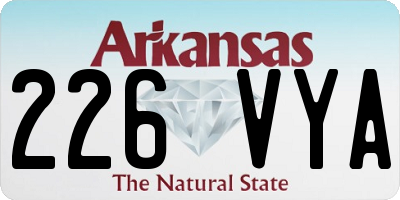 AR license plate 226VYA