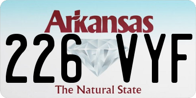 AR license plate 226VYF