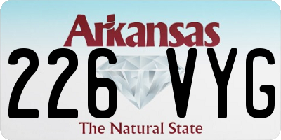 AR license plate 226VYG