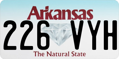 AR license plate 226VYH