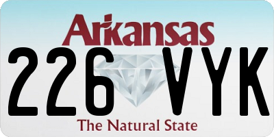 AR license plate 226VYK
