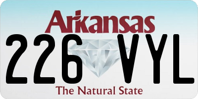 AR license plate 226VYL