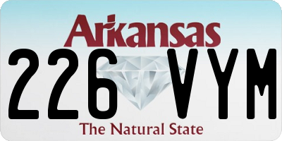 AR license plate 226VYM