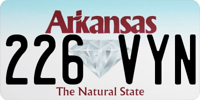 AR license plate 226VYN