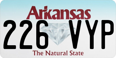 AR license plate 226VYP