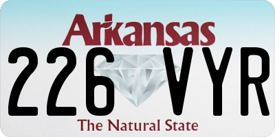 AR license plate 226VYR