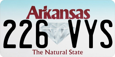 AR license plate 226VYS