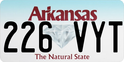 AR license plate 226VYT