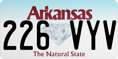 AR license plate 226VYV