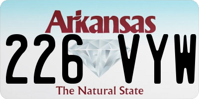 AR license plate 226VYW