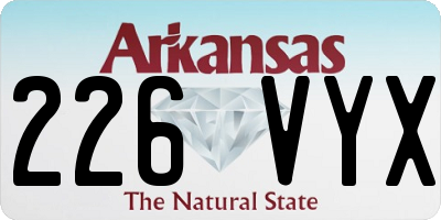 AR license plate 226VYX