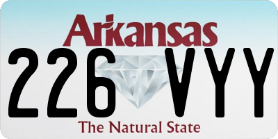 AR license plate 226VYY