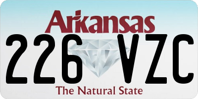 AR license plate 226VZC