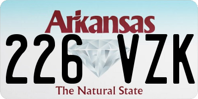 AR license plate 226VZK