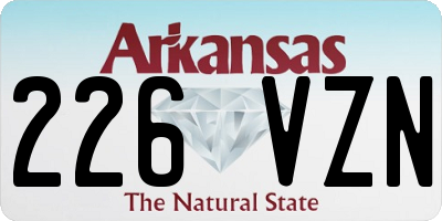 AR license plate 226VZN