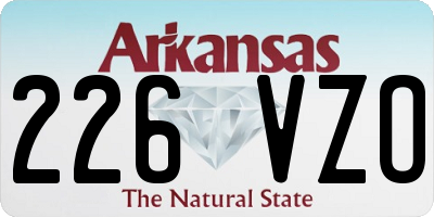 AR license plate 226VZO