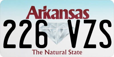 AR license plate 226VZS