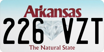 AR license plate 226VZT