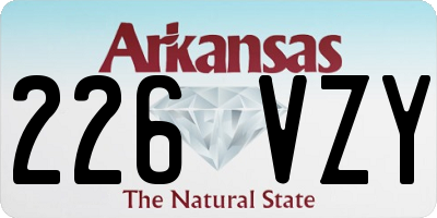 AR license plate 226VZY