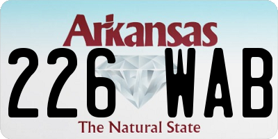 AR license plate 226WAB
