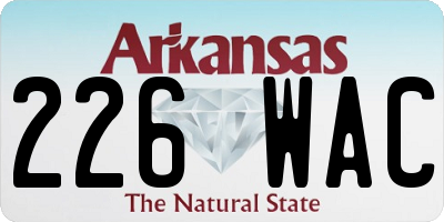 AR license plate 226WAC