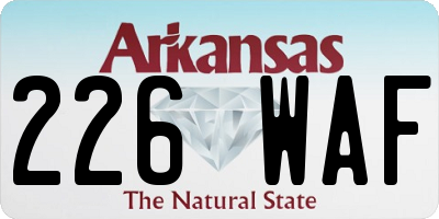 AR license plate 226WAF