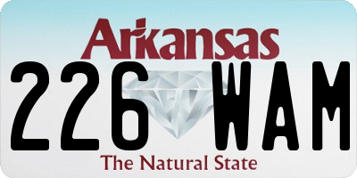 AR license plate 226WAM