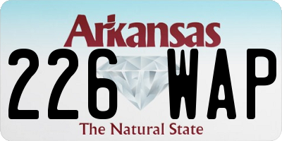 AR license plate 226WAP
