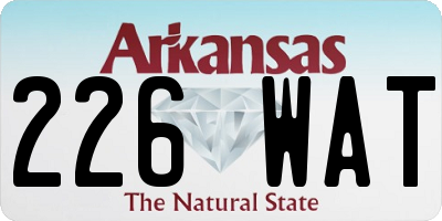 AR license plate 226WAT