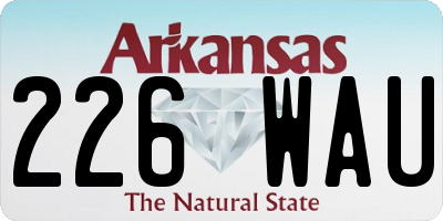 AR license plate 226WAU