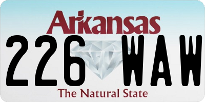AR license plate 226WAW
