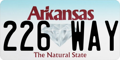 AR license plate 226WAY