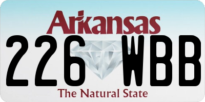 AR license plate 226WBB