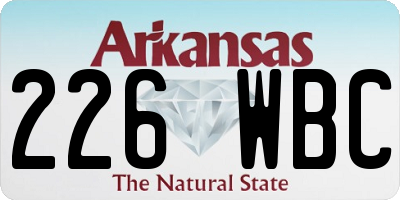 AR license plate 226WBC