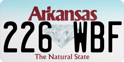 AR license plate 226WBF