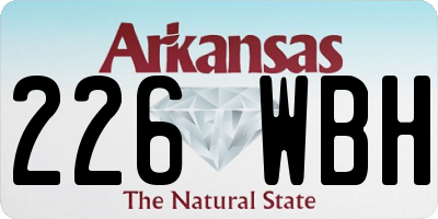 AR license plate 226WBH