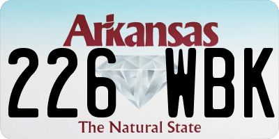 AR license plate 226WBK