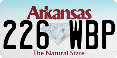 AR license plate 226WBP