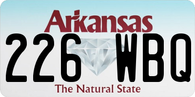 AR license plate 226WBQ