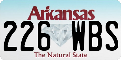 AR license plate 226WBS