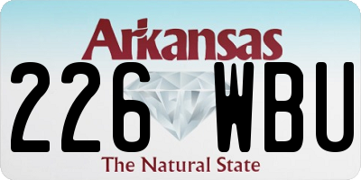 AR license plate 226WBU