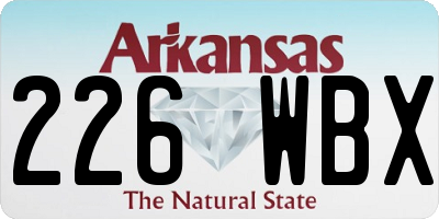 AR license plate 226WBX