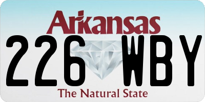 AR license plate 226WBY