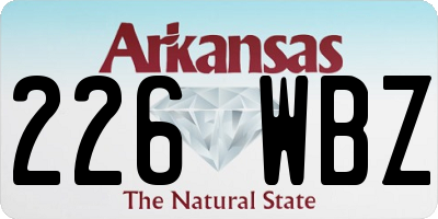 AR license plate 226WBZ