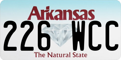 AR license plate 226WCC
