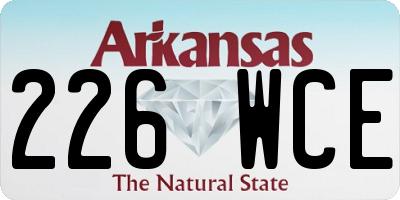 AR license plate 226WCE