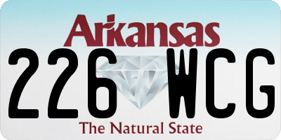 AR license plate 226WCG