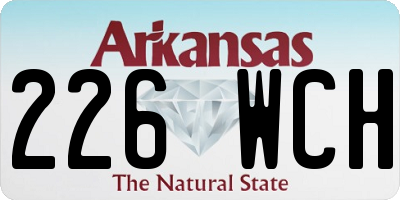 AR license plate 226WCH