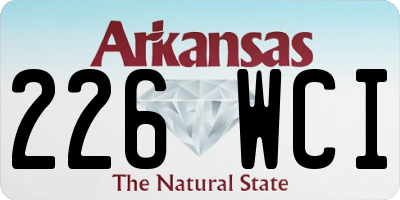 AR license plate 226WCI