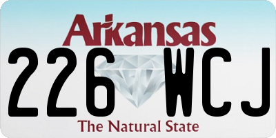 AR license plate 226WCJ